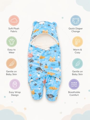 Image of First Kick Baby Blanket Newborn Gift Pack of Swaddle Wrapper, 0-9 Months, Length 68 cm x Width 68 cm