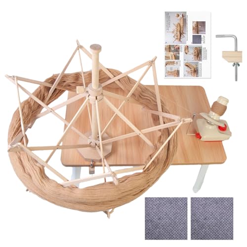 Yanayi Dévideur à Laine Parapluie - Support à Laine pour Passionnés de Tricot,Support Artisanal en Bois Accessoires pour Amateurs de Tricot et Crochet