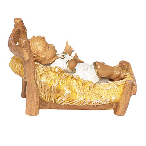Image of Roman 12 inch Scale Infant Jesus with Crib, Christmas Display Church Decor or Christian Home Holiday Decoration