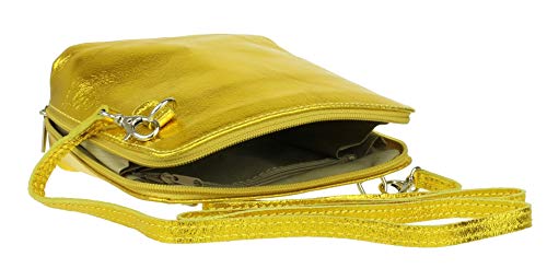 Girly HandBags Womens Metallic Genuine Leather Cross Body Shoulder Bag4