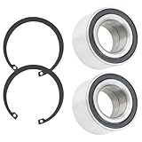 2Pcs Front Wheel Bearings 35x64x37mm with Ring Clip for Polaris Ranger 400/500/570 Sportsman 400/500/550/570/700/800 Magnum ATP 325/330/500 ACE 570/900 OEM 3514634