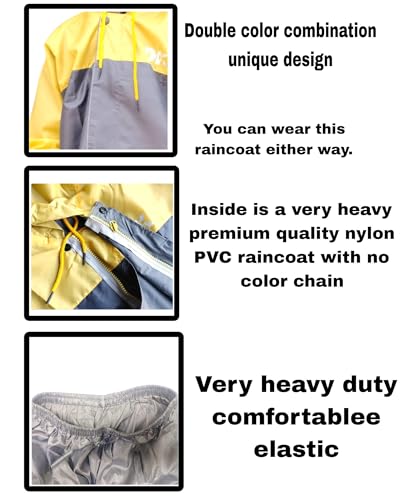 Image of Boy's & Girl's Top + Bottom Portable Light Weight Rain Coat with Hooded & Long Sleeves for Outdoor Activity