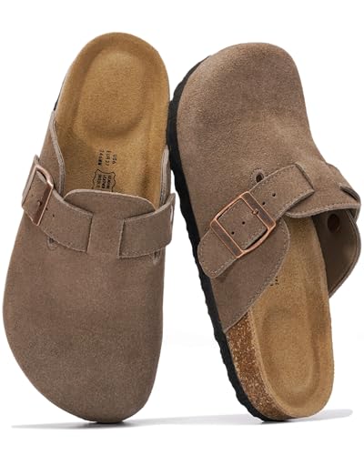 Image of Project Cloud 100% Genuine Leather Footbed Clogs for Women - Memory Foam Arch Support Slippers for Women - Trendy Slip-ons Women's Mules & Clogs Sandals