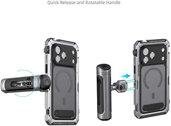 SmallRig iPhone 17 Pro ve iPhone 17 Pro Max ile Uyumlu 5585 Megatron Edition Çift El Video Kafes Kiti
