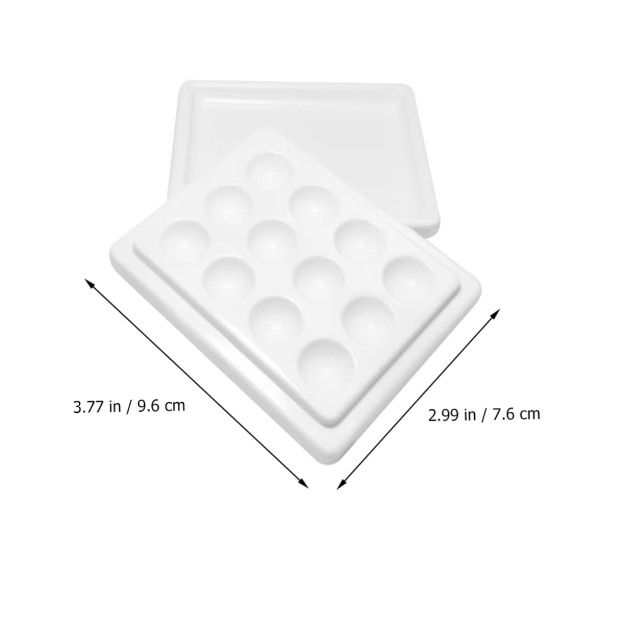 minkissy 2pièces Palette De Mélange De Couleurs Pour Manucure Céramique Avec Couvercle Compartiments Idéale Pour Salon Et Usage Personnel