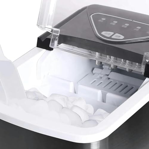 Fabricadora de hielo portátil de acero inoxidable 26 lbs/día miniatura 5