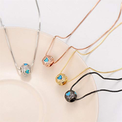 Collier pendentif rond opale bleue contre les bijoux ternes - 5