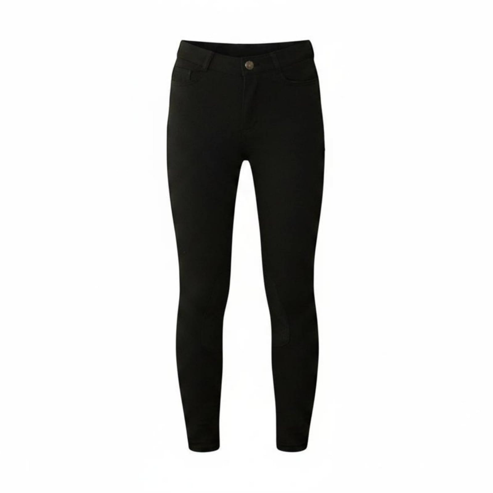 Kinder-Reithose atmungsaktiv Schwarze Reithose Silikongrip Kinderbekleidung, Black, 14