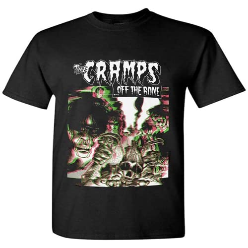 The Cramps T Shirt Off The Bone Mens Black Punk Rock Metal tee M