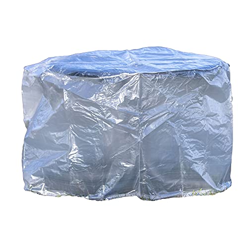 Acamp Gartentisch Abdeckung für Tische bis ø125 | Reißfeste Gartenmöbel Abdeckung | Schutzhülle Gartenmöbel winterfest | Wasserdichte Abdeckplane Gartenmöbel | Transparente Abdeckhaube