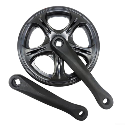 Bielas plegables de 170 mm para bicicleta 4052T con manivela de agujero cuadrado para bicicletas simples y variables para bicicletas de velocidad, incluyendo protector de cadena individual (52T)