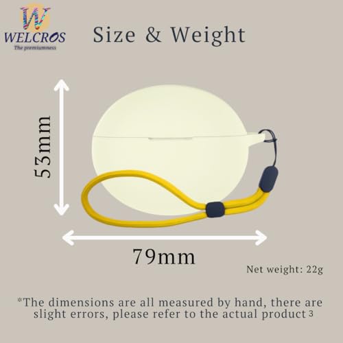 Image of WELCROS Soft Silicone Protective Case Cover for OnePlus Buds 4 (Lanyard Ivory Gold)
