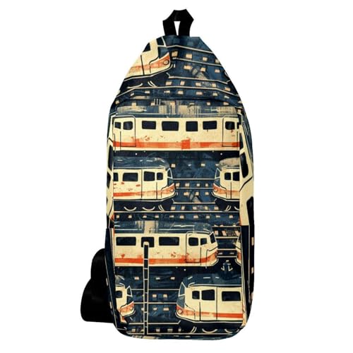 Sac à dos à bandoulière trains colorés pour vos balades urbaines
