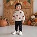 6M-5T Baby Girl Halloween Costumes Pumpkin Sweater Long Sleeve Knitwear Christmas Outfit Boys Fall Winter Clothes (Beige, 6-9 Months)
