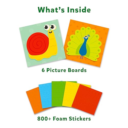 Skillmatics Foam Sticker Art Activity - Animals, Stocking Stuffers, Mess-Free Fun for Kids, 800+ 3D Foam Stickers, DIY Felt Craft Kits, Christmas Gifts for Boys & Girls Ages 3, 4, 5, 6, 7 - Image 3
