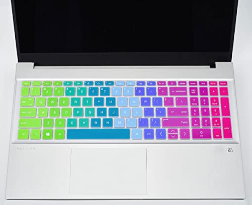 Keyboard Cover for 2026 2025 2024 HP 17.3 inch Laptop 17-cn 17-cp Series 17t-cn300 17t-cn400/cn200 17-cn3399nr 17-cp2199nr 17-cn2083dx 17-cn5075cl 17-cp3047nr 17-cp2025dx 17z-cp200/cp300, Rainbow - Thumbnail 3