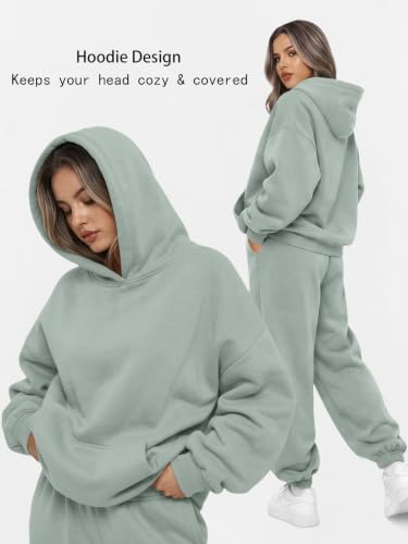 Image of AUTOMET Womens 2 Piece Lounge Sweatsuit Fall Fashion Matching Sweat Sets | Oversized Fall Hoodies & Baggy Jogger Sweatpants Fashion 2026 Outfits