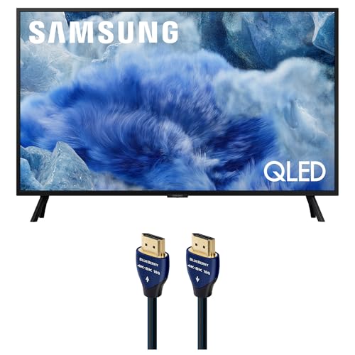 Image of Samsung QN32Q8FAAFXZA 32 Inch Class QLED Q8F 4K Vision AI Smart TV with an AudioQuest Blueberry 2.25M 18G 4K-8K HDMI Digital Cable (2025)