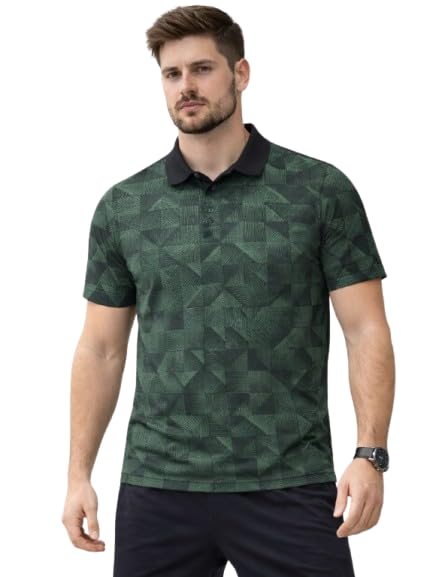 Image of Man Blue Printed Active Wear Sports T-Shirt