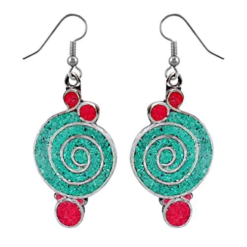 Bellissimo Fatto a Mano Compresso Turchese e