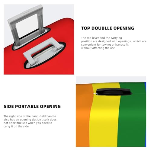 Rainbow Lght Flag Travel Luggage Cover Elastic Suitcase Protector Washable Baggage Covers For Trunk Case Fits 29-32 Inch Luggage4