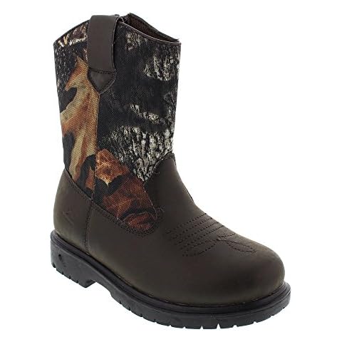 Deer Stags Tour Western Boot in Brown Camo Cover