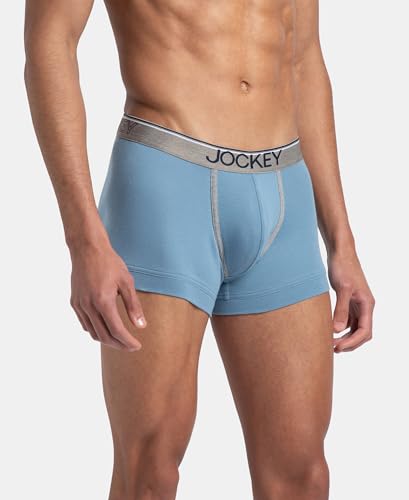 Image of Jockey 8015 Men's Super Combed Cotton Rib Solid Trunk with Ultrasoft Waistband (Pack of 2)