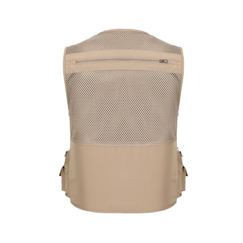 Image of Hbufnha Outdoor Fishing Hunting Vest Multi Pockets Work Cargo Jacket