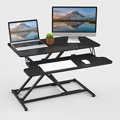 ERGOMAKER Standing Desk Converter, 32"/80cm Wide Height Adjustable