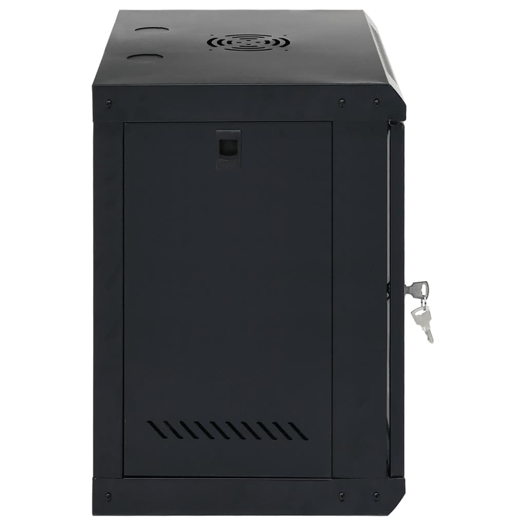 12U Armoire réseau murale 19" 53 x 40 x 60 cm verrouillable IP20 en acier avec porte en verre de sécurité pour technologie réseau