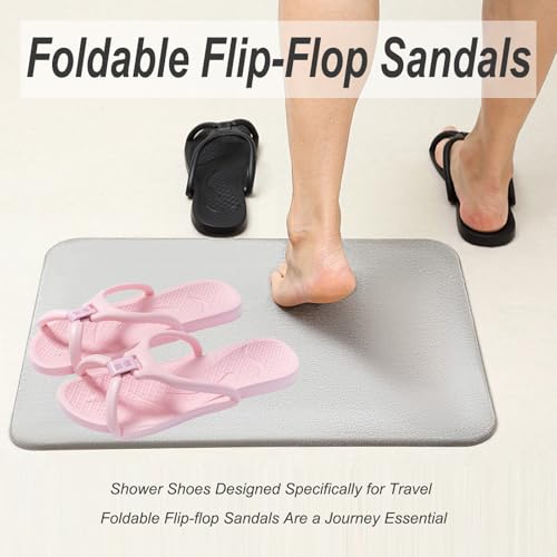 Foldable Sandals Travel Slippers Shower Shoes For Women Men-Non-Slip Quick-Dry, Portable House Shoes2