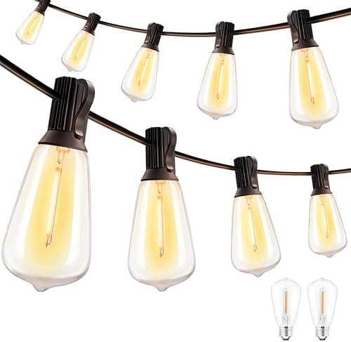 Ollny Outdoor String Lights 155FT, Shatterproof Connectable Patio...