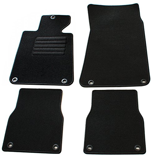 AD Tuning HG1615 Velours Fußmatten Set (4-teilig) Schwarz Passform Autoteppiche