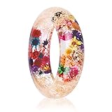 ZKRZ Getrocknete Blume Harz Armband Armreif Echte Blume Im Inneren des Armreif Schmuck Frauen Und Freunde,G