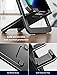 JSAUX Cell Phone Stand, Foldable Aluminum Adjustable Phone Holder for Desk Portable Travel Essentials Office Accessories for iPhone 17 16 15 14 13 Pro Max Samsung S25 S24 S23 Ultra Kindle-Black