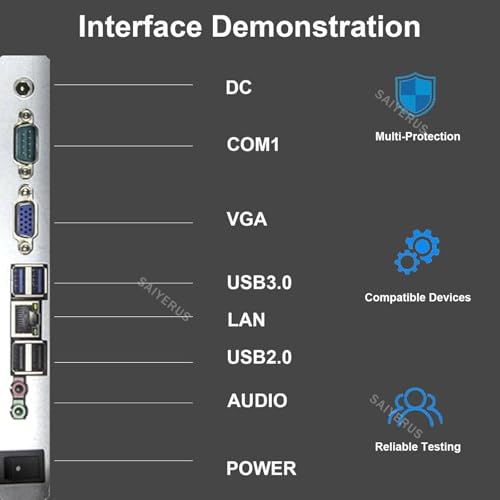 Image of i3-CPU 4G 15 Inch Touch Screen PC POS Systems - LCD Cash Register System, POS Cash Register with USB /VGA Port 1920 * 1080 HD Resolution, for Small Business Restaurants Retail