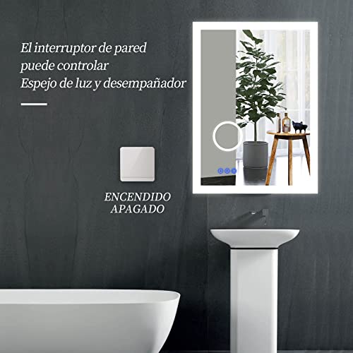 Ruinnykai-Espejo-de-bano-con-retroiluminacion-LED-Espejo-antivaho-para-Maquillaje-con-Lupa-de-3-Veces-Interruptor-tactil-de-luz-Regulable-montado-en-la-Pared-HorizontalVertical-80-x-60-cm Ruinnykai-Espejo-de-bano-con-retroiluminacion-LED-Espejo-antivaho-para-Maquillaje-con-Lupa-de-3-Veces-Interruptor-tactil-de-luz-Regulable-montado-en-la-Pared-HorizontalVertical-80-x-60-cm