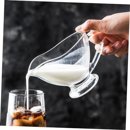 VICASKY Glass Gravy Boat con Manico Ciotola per Salsa Trasparente in Vetro Resistente Salsiera Leggera Ristorante e Catering Design per Servizio Pulito - immagine 5