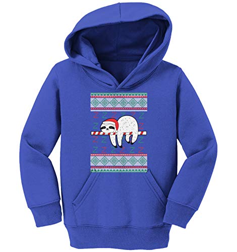 Haase Unlimited Sloth Ugly Christmas Sweater Pattern - Toddler/Youth Fleece Hoodie