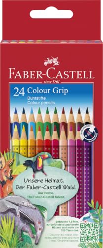 Faber-Castell - Buntstifte Set Colour Grip, 24 Malstifte...