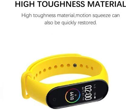 Image of Waylon Smart Band M4 - Fitness Band, 1.1-inch Color Display, USB Charging, Activity Tracker, Men's and Women's Health Tracking, Compatible All Androids iOS Phone (Yellow)