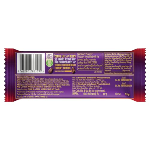 Image of Cadbury Dairy Milk Silk Fruit & Nut Chocolate Bars, 51 g (Pack of 24)
