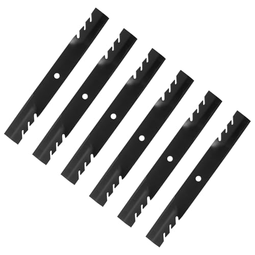 (6PCS) 115-2454-03 115-9650-03 Toothed Mulching Lawn Mower Blades - Replace OEM 115-4999 115-4999-03 - Fits Toro TimeCutter HD Titan ZX5400 ZX5420 MX5400 MR5400 Exmark Lawn Mower - For 54 Inches Deck