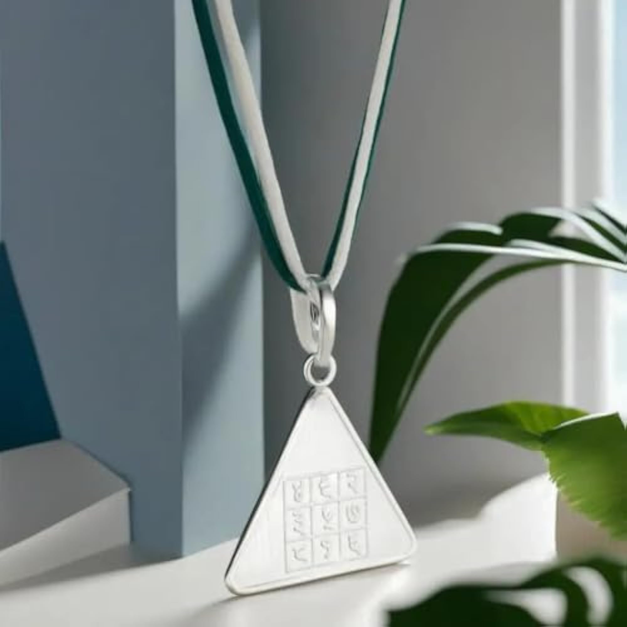Silver Budh Pyra Yantra Pendant in Energised Silver