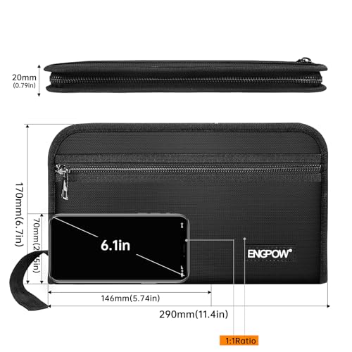 ENGPOW Organizador de cupons de recibos, 13 bolsos à prova de fogo, pasta expansível para arquivos p