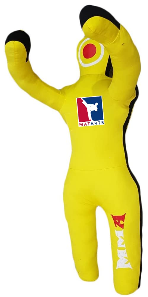 Matart - Sac de frappe pour enfant - Style judo - Jaune - 119,4 cm