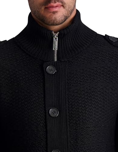 KARL LAGERFELD mens Long Sleeve Wool Blend Cardigan4