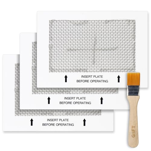 WELLTINO Ceramic Ozone Plates 3 Pack, Perfect 6.5-inch x 4.5-inch Replacement Ozone Plate for Ozone Generators, Washable Ozone Plate Comes with a Brush