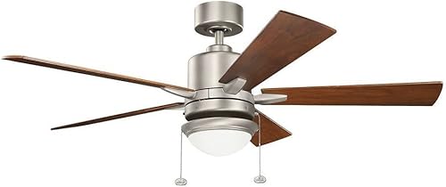 Miniatura 8 de KICHLER 330242OZ - Ventilador de techo con 5 aspas de nogal, Bronce/Oscuro