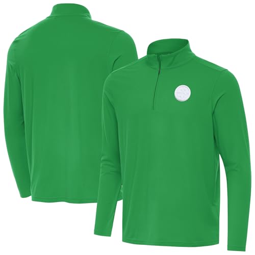 Antigua Men's Kelly Green Pittsburgh Steelers St. Patrick's Day Intent Quarter-Zip Pullover